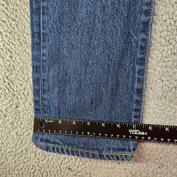 Levis Jeans Mens 32x32 Blue 501 Denim Button Fly Straight Leg - Picture 12 of 16